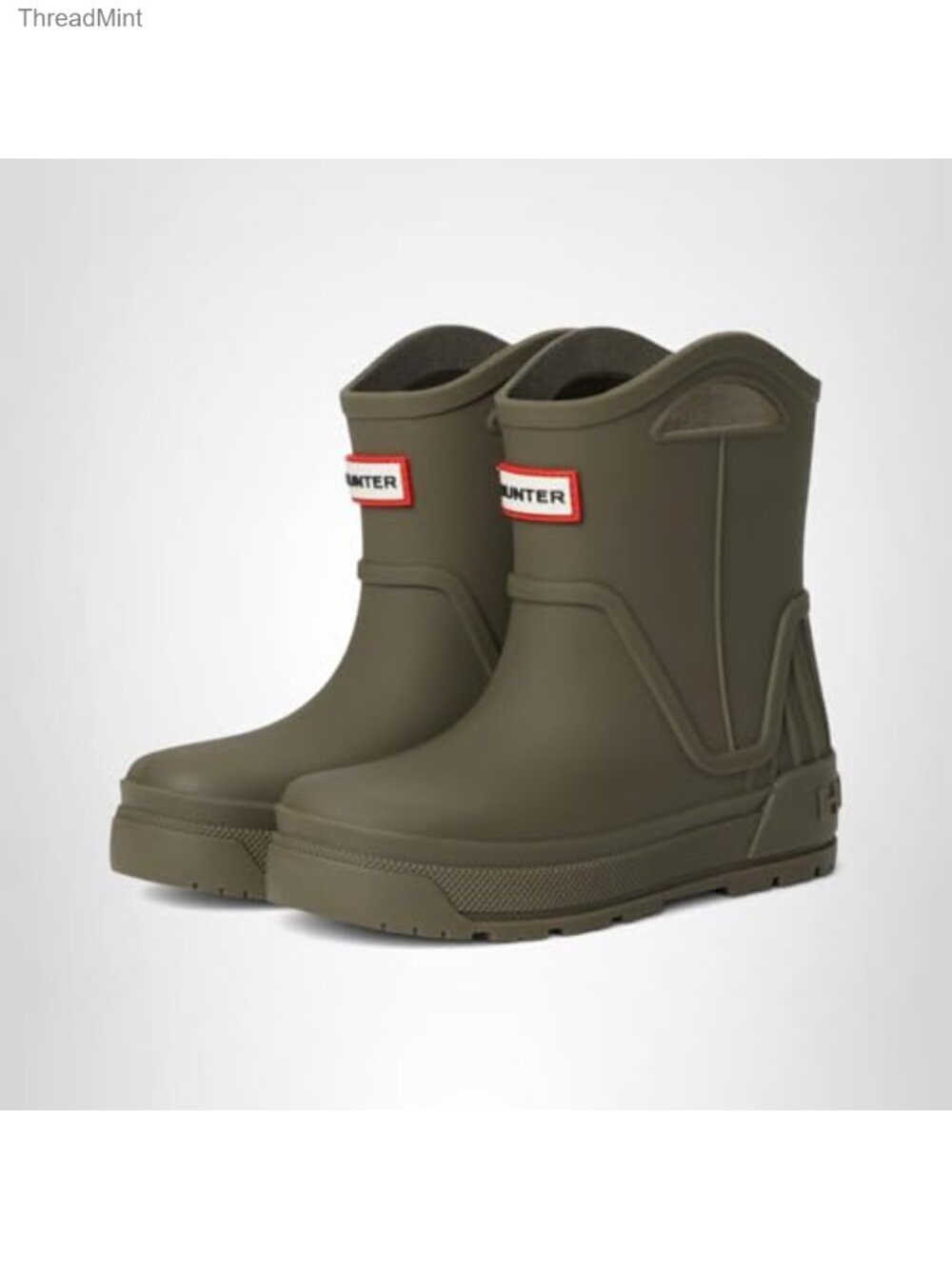 Kids Waterproof Pull-On Rain Boots Lightweight Mid-Calf